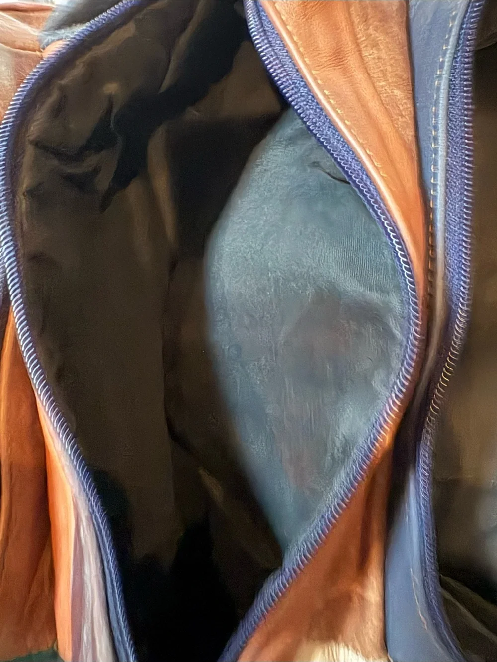 Patchwork Leather Crossbody Bag in Brown and Black